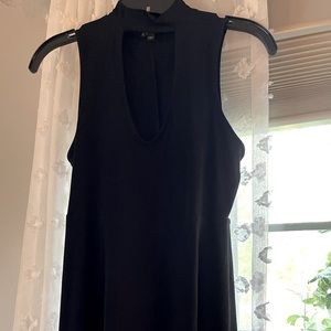 black express dress with collar and neck cut out
